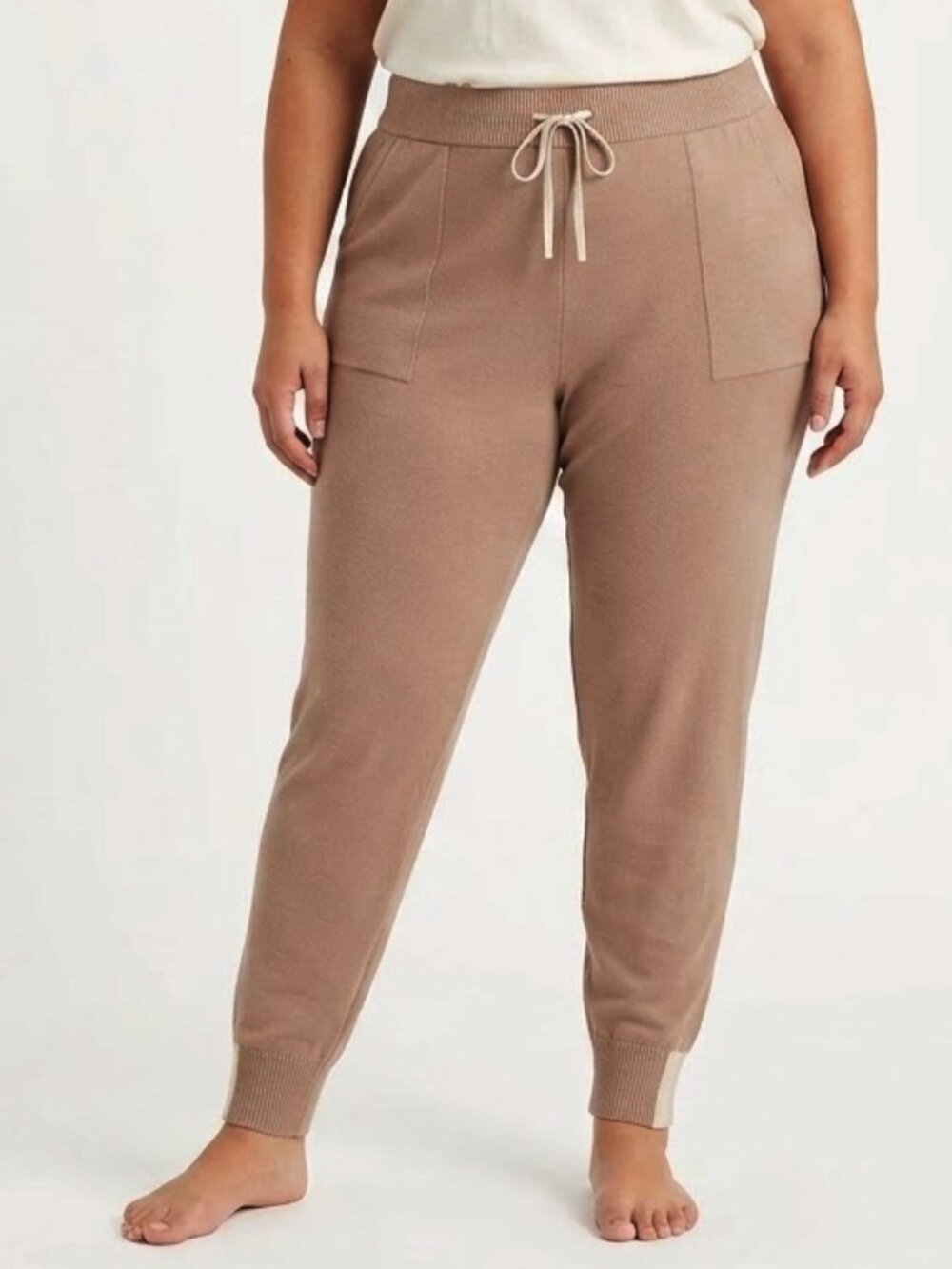 Olva by Olive & Vine Taupe Knit Lounge Pant NEW- Sz. 3X